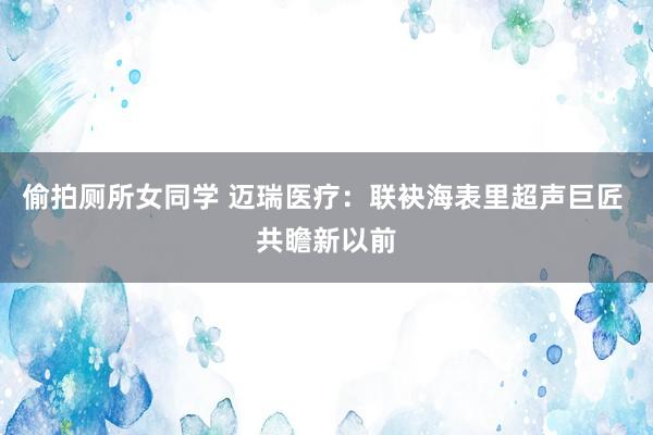 偷拍厕所女同学 迈瑞医疗：联袂海表里超声巨匠 共瞻新以前