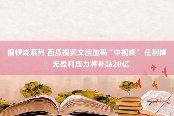 铜锣烧系列 西瓜视频文牍加码“中视频” 任利锋：无盈利压力将补贴20亿